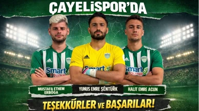 Çayelispor’da 3 Futbolcu ile Yollar Ayrıldı