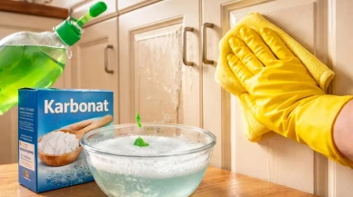 Karbonatlı Temizlik Sırrı: Mutfak Dolaplarındaki Yağlardan Kurtulmanın Yolu!