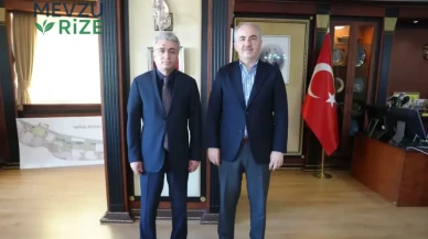 Rize Vali Yardımcısı Murat Öztürk, Başkan Rahmi Metin'i Ziyaret Ederek Veda Etti