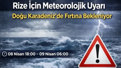 Rize’de Hava Durumu Alarmı: Doğu Karadeniz'de Şiddetli Fırtına Geliyor!