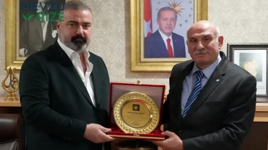 Çaykur Rizespor Başkanına Ziraat Mühendisleri Odası'ndan Anlamlı Teşekkür Ödülü