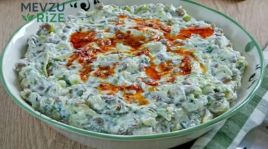 Doya doya kilo verin! Yaza dair her şey bu tabakta: semizotu, yeşil mercimek nane