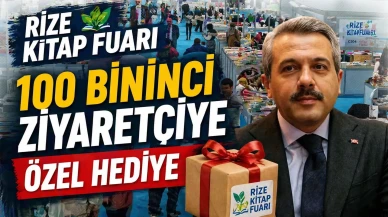 Rize Kitap Fuarı’nda 100 Bininci Ziyaretçiye Özel Hediye