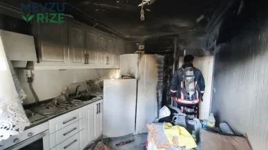 Namaz sırasında çıkan yangını fark eden bir kişi, eşini ve komşularını kurtararak cesaretle örnek oldu!