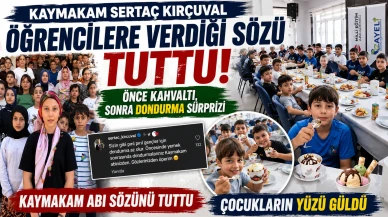 Çayeli Kaymakamı Sertaç Kırçuval Öğrencilere Verdiği Sözü Tuttu! Kahvaltı ve Dondurma Sürprizi