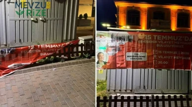 Eskişehir'de 15 Temmuz Afişleri Tartışma Yarattı: İki Kişi Gözaltına Alındı