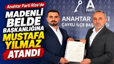 Anahtar Parti Rize'de Madenli Belde Başkanlığına Mustafa Yılmaz Atandı
