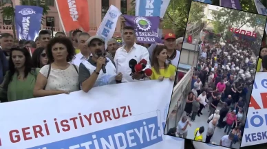 Ankara'da KHK Mağdurlarına Yönelik Adalet Talebiyle Yapılan Eyleme Polis Müsadelesi