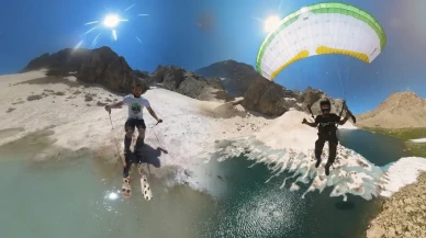 Yaz Mevsiminde Buz Kayak Keyfi: Erzincan'daki 2.500 Metre Yükseklikteki Gölde Unutulmaz Anlar!