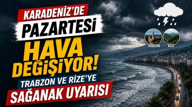 Karadeniz’de Pazartesi Hava Değişiyor: Trabzon ve Rize’ye Sağanak Uyarısı