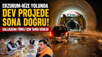 Erzurum-Rize Yolunda Dev Projede Sona Doğru: Dallıkavak Tüneli İçin Tarih Verildi