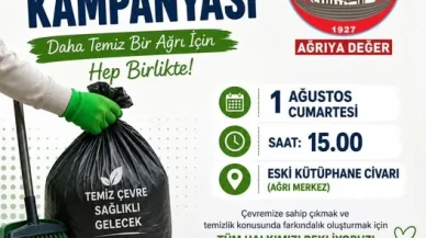 Ağrı Belediyesi'nden Temizlik Kampanyası Çağrısı: "Daha Temiz Bir Ağrı İçin Hep Birlikte"
