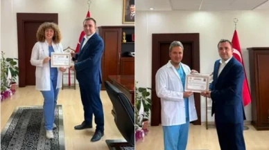 Pazaryolu’ndan Ayrılan İki Doktora Kaymakam Türk’ten Başarı Belgesi