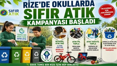 Rize’de Okullarda Sıfır Atık Kampanyası Başladı
