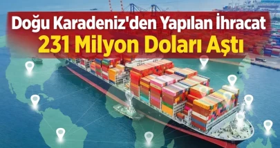 Doğu Karadeniz'den yapılan ihracat 231 milyon doları aştı