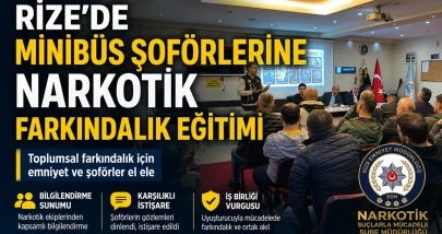 Rize'de Şoförlerden Uyuşturucuya Karşı İş Birliği Etkinliği Düzenlendi