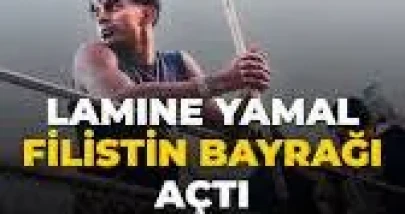 Lamine Yamal şampiyonluğu Filistin bayrağıyla kutladı