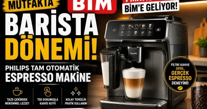 Mutfaklarda Barista Rüzgârı: BİM, 1 Mayıs Cuma Günü Philips Tam Otomatik Espresso Makinesi İle Geliyor!
