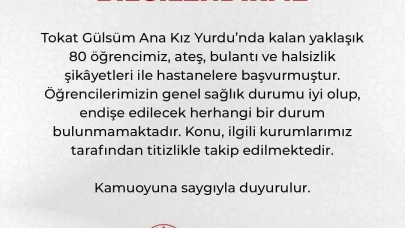 Tokat’ta KYK Yurdunda 80 Öğrenci Gıda Zehirlenmesi Şüphesiyle Hastaneye Başvurdu