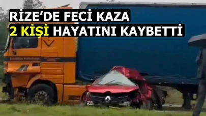 Çayeli'nde otomobil-tır çarpışması: 2 ölü, trafik durduruldu, soruşturma başladı!