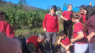 Minik öğrenciler tarım sevgisini öğrendi: Durgun Göz Aşısı eğitimi ve fidan hediyesiyle buluştular