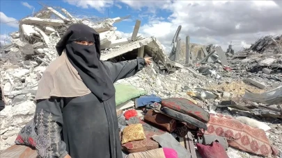 Ateşkesin ardından yıkılan evine dönen Gazzeli Ummu Kusay: Her şeyimizi kaybettik