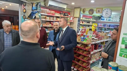 MHP Trabzon, Beşirli Mahallesi'nde esnafı ziyaret ederek sorunları dinledi