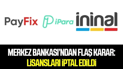 İninal, Payfix ve Aypara kapandı! Lisanslar iptal