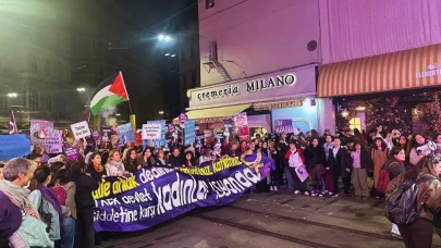 Kadın ve LGBTİ+’lar, erkek şiddetine karşı İstiklâl Caddesi’nde