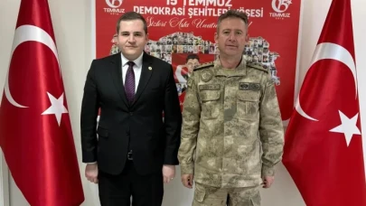 Erzurum Jandarma Komutanı Uğurlu, Kaymakam Badioğlu ile güvenlik tedbirlerini görüştü