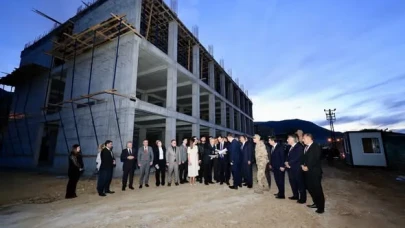 Mutki İlçe Devlet Hastanesi İnşaatında İnceleme