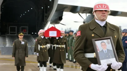 Şehitlerimiz Merzifon Havalimanında düzenlenen törenle karşılandı