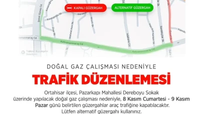 Trabzon’da Pazarkapı Mahallesi’nde Trafik Kesintisi