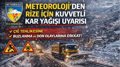 Meteoroloji’den Rize için kuvvetli kar yağışı uyarısı