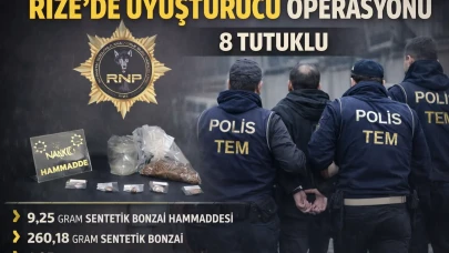 Rize’de uyuşturucu operasyonu