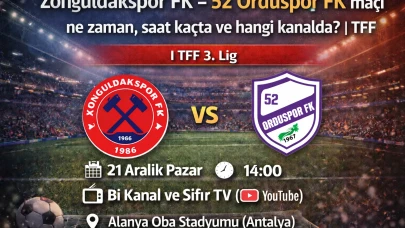 Zonguldakspor FK – 52 Orduspor FK maçı ne zaman, saat kaçta ve hangi kanalda? | TFF 3. Lig