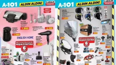 A101'in 6-12 Aralık kataloğunda dikkat çeken ürünler! Cam çay seti, çelik kettle ve daha fazlası!