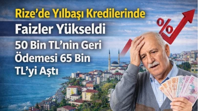 Rize’de Yılbaşı Öncesi Kredilere Faiz Zammı: 50 Bin TL’nin Geri Ödemesi 65 Bin TL’yi Aştı