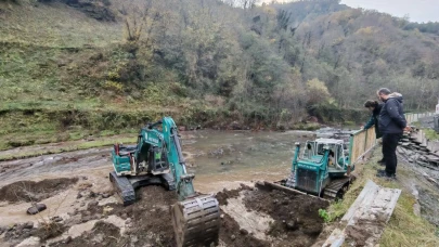 Trabzon’da dere düzenleme çalışmaları devam ediyor, taşkın riski azaltılacak