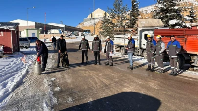 Bayburt'ta Doğal Gaz Personeline Yangınla Mücadele Eğitimi Verildi