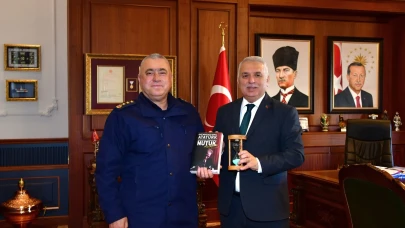 Emekli Albay Gurbet Keskin, Vali Yıldırım'a veda ziyaretinde bulundu