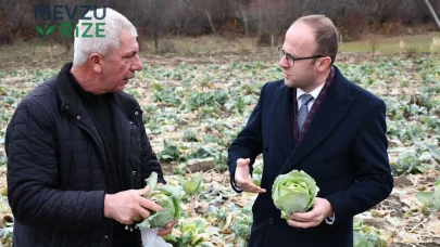 Çayelili Kaymakam Azman'dan pancar üreticilerine ziyaret