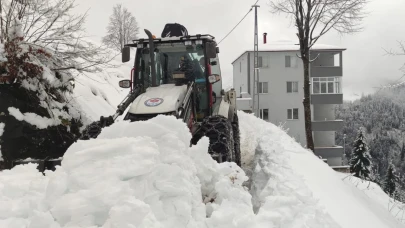 Trabzon'da karla mücadele çalışmaları sürüyor, yollar ulaşıma açıldı!