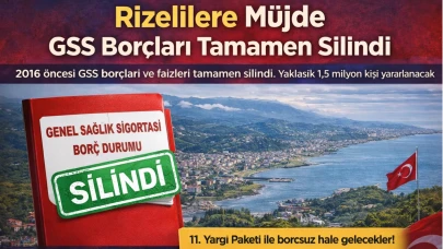 Rizelilere Müjde: GSS Borçları Tamamen Silindi