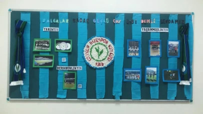 Rize TOBB Fen Lisesi'nde Çaykur Rizespor Köşesi açıldı, spor kültürü ve takım ruhu pekiştirildi!