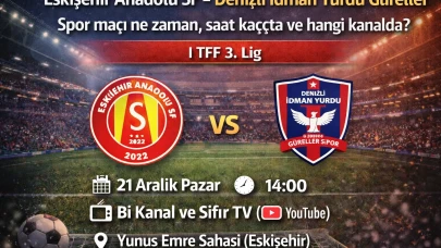 Eskişehir Anadolu SF – Denizli İdman Yurdu Güreller Spor maçı ne zaman, saat kaçta ve hangi kanalda? | TFF 3. Lig