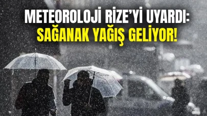Rize’de Sağanak ve Fırtına Uyarısı: Meteoroloji Saat Verdi