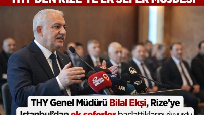 THY'den Rize'ye Ek Sefer Müjdesi