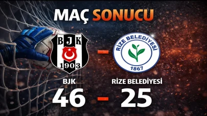 Beşiktaş: 46 – Rize Belediyesi: 25 (Maç Sonucu)