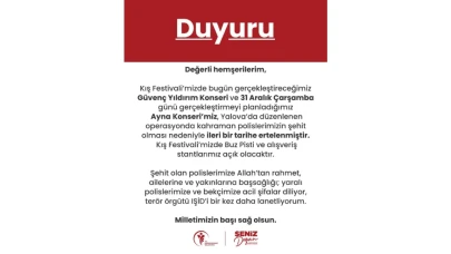 Belediyeden Önemli Duyuru: Planlanan Konserler Yeni Tarihlere Alındı